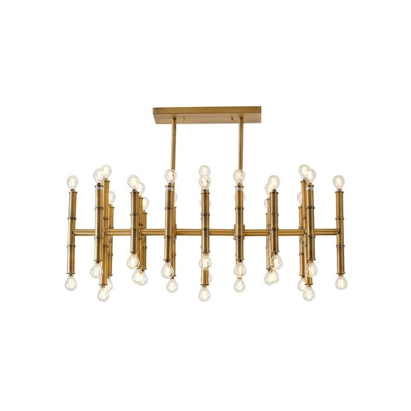Bethel International Chandelier in Antique Brass Color