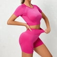 thumbnail image 4 of Ierhent Yoga Outfits for Women Two piece outfits for women Women Yoga Set Sportswear Suit 3PC Tracksuit Sets style suits(Hot Pink,M), 4 of 7