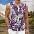 thumbnail image 2 of Beshee Tank Tops Men, Men's Summer Outdoor Digital Print Casual Holiday Street Hipsters Sleeveless Tank Top Mens Shirts Grey XXXL, 2 of 6