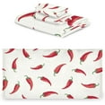 thumbnail image 2 of Coolnut 3 Piece Bath Towel Set, Soft Highly Absorbent Bathroom Towels Red Chili Towels Fashion Print Quality Towels (Set of 3, 1 Bath Towel, 1 Hand Towel & 1 Washcloth) Washcloth Gift, 2 of 7