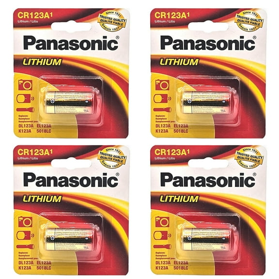 4x Panasonic 3V CR-123 Photo Lithium Battery Compatible with 5018LC 6205 VL123A