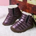 thumbnail image 2 of Toddler Boots,Children Snow Boots Soft Sole Velvet Warm Comfortable Outdoor Children Snow Boots For Winter Play,Kids Snow Boots,Z04 Purple,8-9 Years, 2 of 5