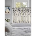 thumbnail image 3 of Grey Eucalyptus 2 Panel Kitchen Curtains for Windows, Farmhouse Weeping Leaves on Linen Bathroom Privacy Curtain, Home Décor Window Treatment for Bedroom/Living Room 55"x45", 3 of 6