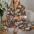 thumbnail image 6 of Fotbe Cute Lion Tiger Pattern Long Sleeve Pajama Set for Women,Sleepwear Set,2-piece Loungewear Set,Soft PJs Comfy Nightwear with Pockets -Medium, 6 of 7