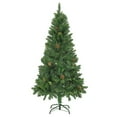 thumbnail image 2 of vidaXL Artificial Pre-lit Christmas Tree with Pine Cones Green 150 cm, 2 of 5