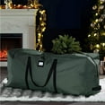 thumbnail image 1 of Sac de Rangement pour Arbre de Noël Extra Large, Poignées Doubles, Conteneurs de Rangement pour Fournitures de Déménagement, Vert 135x34x68cm, 1 of 8
