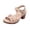 Khaki, variant on Women Wedge Sandals Solid Color Leather Beach Shoes Summer Fashion Comfort