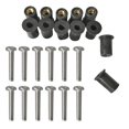 thumbnail image 2 of Paquete de 12 tornillos de acero inoxidable, tuercas de goma y herrajes para canoas marinas y M6, 2 of 7