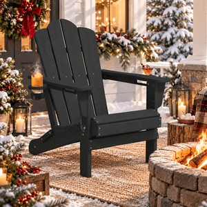 Loyalice Folding Adirondack Chair with Dual Cup Holders