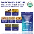 thumbnail image 2 of Pink Stork Fertility Tea for Men: Organic Supplements + Vitamins for Male Reproductive Health,  Peppermint Tea, 30 Cups, 2 of 9