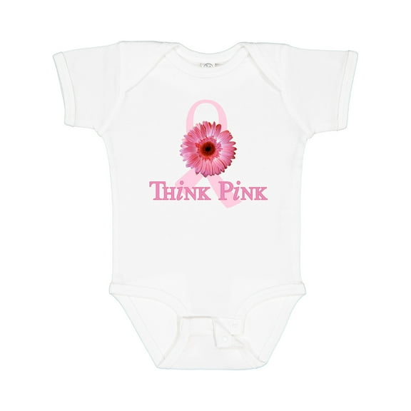Inktastic Think Pink Breast Cancer Boys or Girls Baby Bodysuit