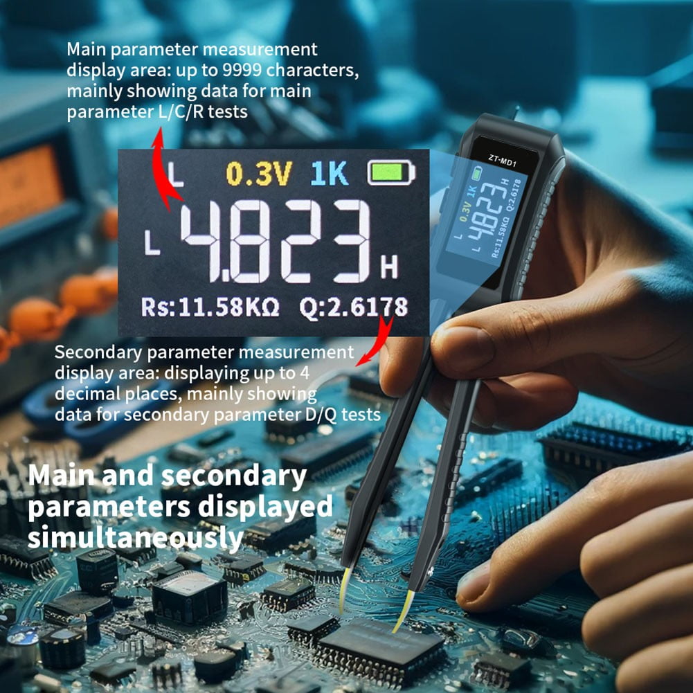 yaaqii ZT-MD1 Digital Multimeter Intelligent Tester LCR for SMD Resistors and Inductors