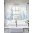 thumbnail image 5 of Blue Seahorse Coastal Sheer Curtains 54 Inch Length 2 Panels Set Window Treatments, Summer Beach Nautical Ocean Coral Rod Pocket Semi Curtains for Living Room/Bedroom/Kitchen Décor, 104"W x 54"L, 5 of 7