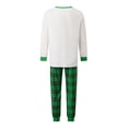 thumbnail image 3 of Family Christmas Matching Pajamas Set Christmas Tree Pattern Long Sleeve Tops Plaid Pants, 3 of 10