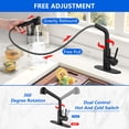 thumbnail image 6 of Kitchen Faucets with Pull Down Sprayer,Stainless Steel Single Handle Kitchen Sink Faucet with Pull Out Sprayer, 6 of 9