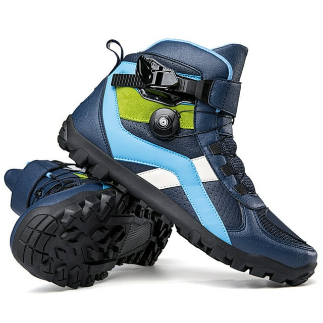 Botas de moto y zapatos de moto para todas las estaciones para hombre y mujer.,Azul,40