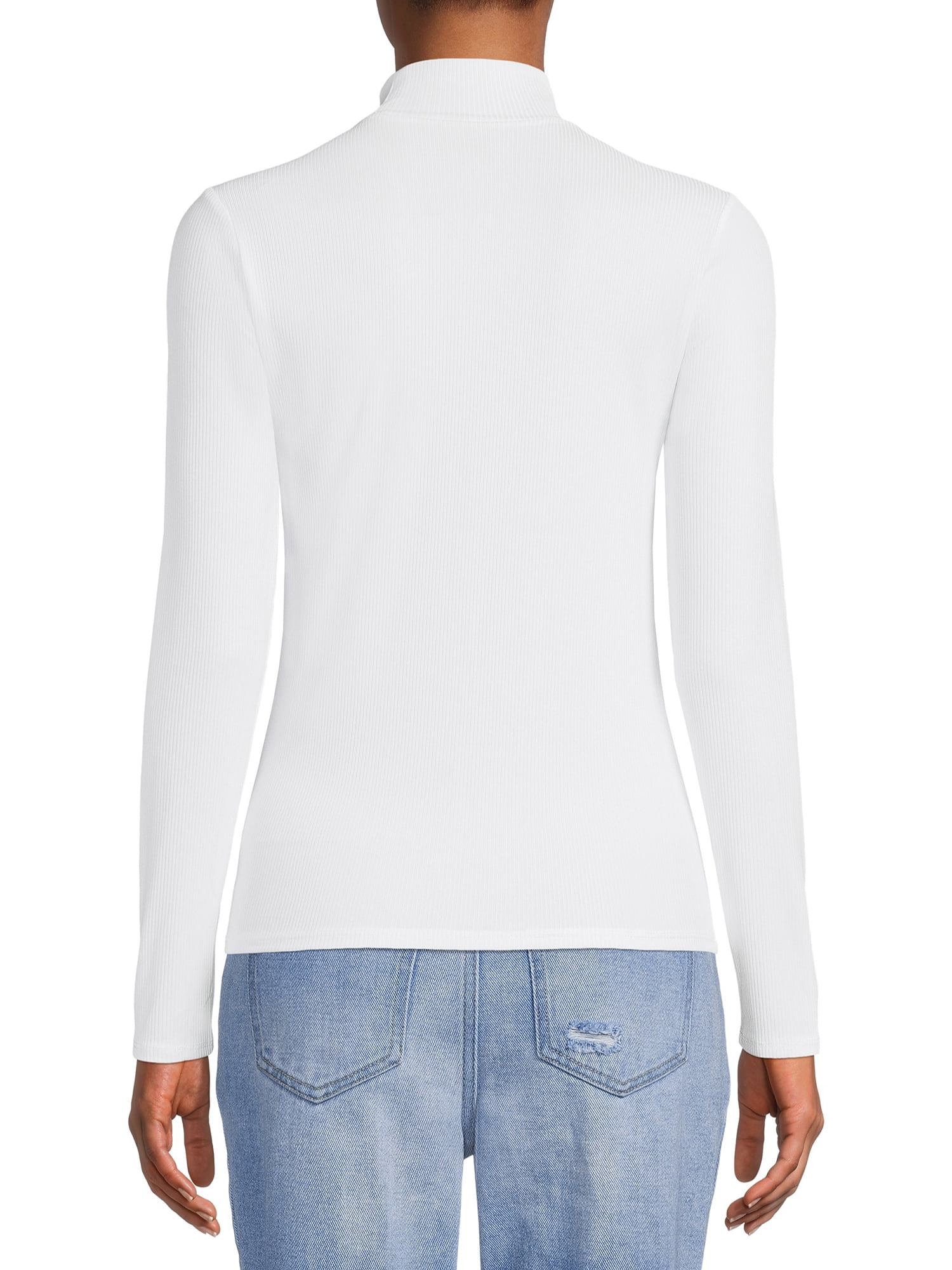 No Boundaries Women's Juniors Long Sleeve Mock Neck Top, 2-Pack