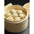 thumbnail image 3 of Ikoopy 1/2Pcs Bamboo Steamer Basket Handmade Bamboo Dumpling Steamer 10 Inch Lightweight Food Steamer Baskets Eco-Friendly Bamboo Steamer for Steaming Dumplings Vegetables Fish Rice, 3 of 11