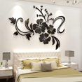 thumbnail image 4 of Pegatinas de pared con espejo de flores 3D CHAO decorativas, 4 of 5