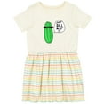thumbnail image 3 of Inktastic Just Dill with It Chill Dill Pickle in Sunglasses Girls Toddler Dress, 3 of 5