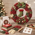 thumbnail image 3 of 3D Christmas Fabric Poke Art Kit, Christmas Wreath DIY Kit for Adults, Quilted Fabric Art Kit with Easy Step-by-Step Guide, 3 of 6