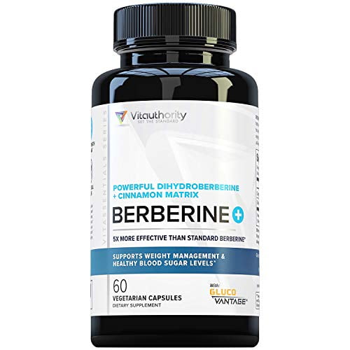 Premium Berberine + Ceylon Cinnamon with GlucoVantage (5X More Effective Than Regular Berberine) for Healthy Blood Sugar Support | AMPk Activator, 60 Capsules | VItauthority