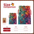 thumbnail image 3 of Xecao Butterfly Flower Cascade Print Burlap Gift Bags with Drawstring and Gift Tags, Gift Bags, Burlap Bags, Jute Bags for Party, Christmas, DIY Craft Bags-Medium, 3 of 9