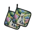 thumbnail image 2 of Westie Spring Path Pair of Pot Holders, 2 of 2