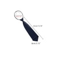 thumbnail image 4 of INSPIRE CHIC Men's Pre-Tied Zipper Tie Solid Color Formal Casual Adjustable Wide Tie Navy Blue 35cm/13.8', 4 of 6