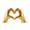 Gold, variant on Qczoyp Heart Hand Sculpture, Artistic Love Gesture Resin-Style Tabletop Decor for Living Room, Bedroom, Office, Bookshelf, Shelf and Desk Decoration, White