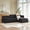 Black, variant on YWEN 96" Corduroy Deep Seat Chaise Lounge Indoor, Modern Boneless Compressed Floor Sectional Sofa with High Back, Free Combination Modular Cloud Sectional Sofa with Pillows for Living Room