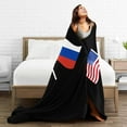 thumbnail image 6 of American and Russia Flag Ultra-Soft Micro Fleece Blanket 40"x30" Suitable for Bed/Sofa/Office/Camping, 6 of 8