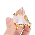 thumbnail image 1 of Sheens Pirámide de CristalFiguras de Talla de Plata Transparente Adorno de pirámide de Piedra de Cuarzo con Soporte de Oro Artículo de decoración Regalo Creativo 35 mm Khall GY00584, 1 of 6
