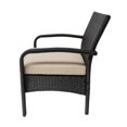 thumbnail image 4 of Christopher Knight Home Cordoba Outdoor Wicker Club Chair by  gray + silver cushion, 4 of 5