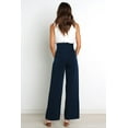 thumbnail image 4 of ChooTeeYeen Women's High Waist Pants Casual Pockets Belted Wide Leg Trousers Business Work Long Pants Detachable Tied Belt, 4 of 7