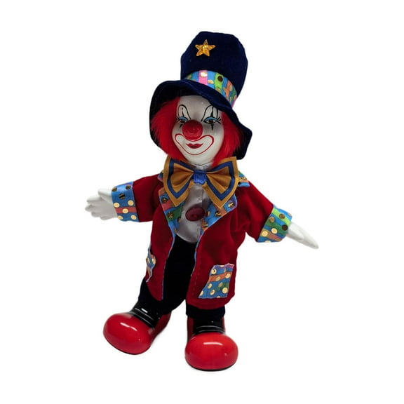 LeeQinersw Clown Doll Circus Props Halloween Ornament 18cm Collectible Clown Model for Room