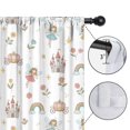 thumbnail image 4 of Blackout Kids Curtains,White Fairy Castle Pattern Childrens Insulated Curtains Set Of 2,Bedroom Essentials,Toddler Room Decor 52"x63", 4 of 5