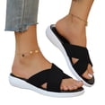 thumbnail image 4 of Norvail Womens Casual Platform Slide Sandals, Walking Shoes with Thick Cushioned Sole, Slip-On Strap Slippers for Outdoor Beach and Pool, Lightweight Non-Slip Footbed for All-Day Comfort, 4 of 6