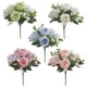 thumbnail image 4 of Arreglo floral artificial de rosas y peonías de seda | Tallos florales artificiales flexibles para decoración del hogar | Centro de mesa para bodas y fiestas en interiores, 4 of 7