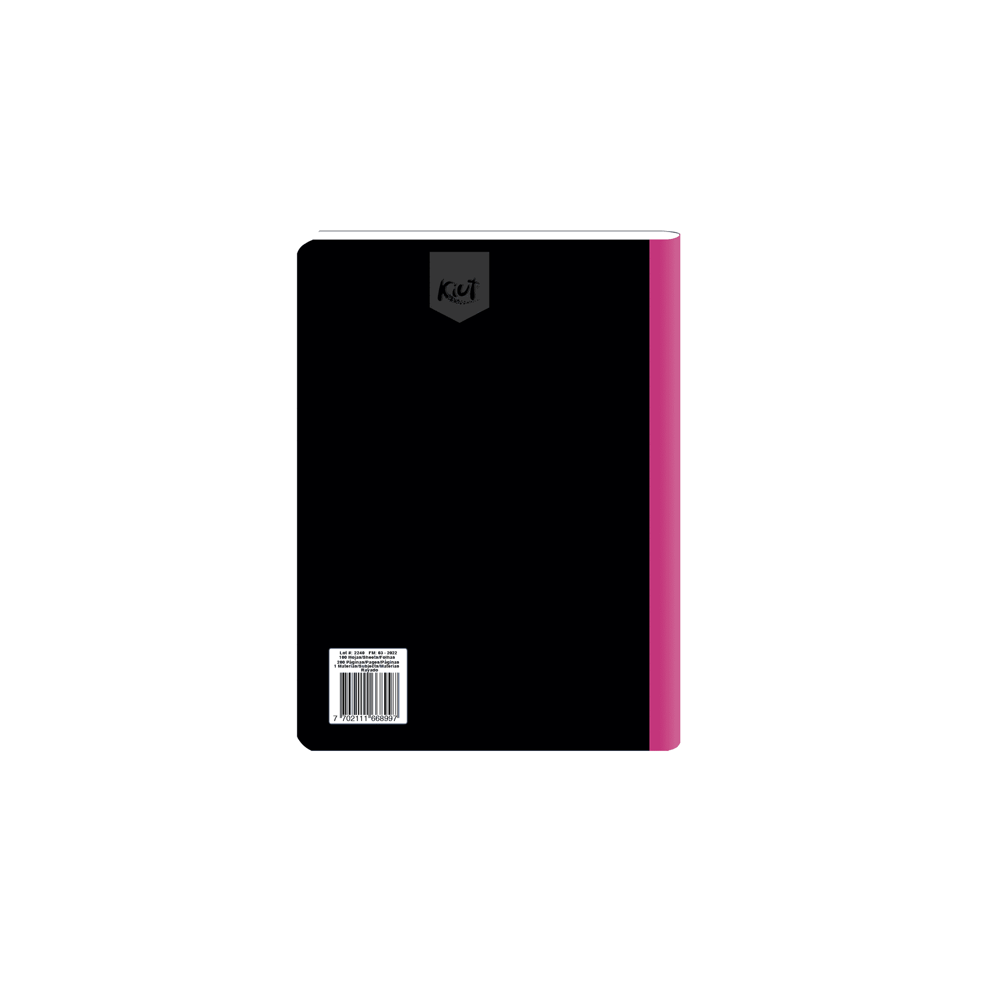 Norma Kiut Leather Small Wide Rule Composition Notebook 6.2" x 8.2" Multicolor 100 Sheets