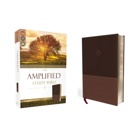 Amplified Study Bible, Imitation Leather, Brown, (Hardcover)