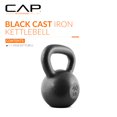 thumbnail image 2 of Kettlebell CAP Barbell de hierro fundido negro de 18 kg, 2 of 8