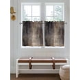 thumbnail image 7 of Half Window Curtains 24 Inches Long, Brown Window Treatment Curtain Drapes, Modern Abstract Art Ombre Oil Painting Short Curtains Tiers for Kitchen Over Sink, 27.5"x24", 2 Panels, 7 of 7