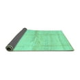 thumbnail image 2 of Ahgly Company Indoor Rectangle Solid Turquoise Blue Modern Area Rugs, 3' x 5', 2 of 4
