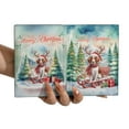 thumbnail image 3 of Merry Christmas Santa Reindeer Antlers Brittany Spaniel Sleigh Xmas Winter Holiday Travel Passport Wallet Brittany Dog Lover Gifts Idea PU Leather Passport Holder Cover - 00023, 3 of 5