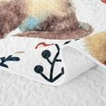 thumbnail image 5 of Erosebridal Watercolor Pet Ferret Bed Spread Queen,Colorful Floral Blossom Queen Coverlet Set For Girls,3 Pieces, 5 of 7