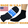 thumbnail image 2 of Creswell 12 Pairs Of Mens Black Diabetic Ankle Socks 10-13 Size Made in USA, 2 of 2