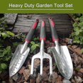 thumbnail image 2 of Cast Aluminum Gardening Tool Kit with Non-Slip Rubber Handles, 3-Piece Heavy Duty Garden Tool Set for Outdoor Use, 2 of 5