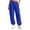 49# Blue, variant on Womens Jogger Sweatpants Elastic High Waist Solid Relaxed Fit Joggers Ribbed Cuff Casual Athletic Trousers with Side Pockets Beige L