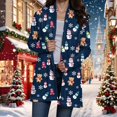 thumbnail image 4 of enyan Womens Cardigan Women's Button Down Crew Neck Long Sleeve Soft Knit Cardigan Sweatersts Dark Blue,XXXL, 4 of 7